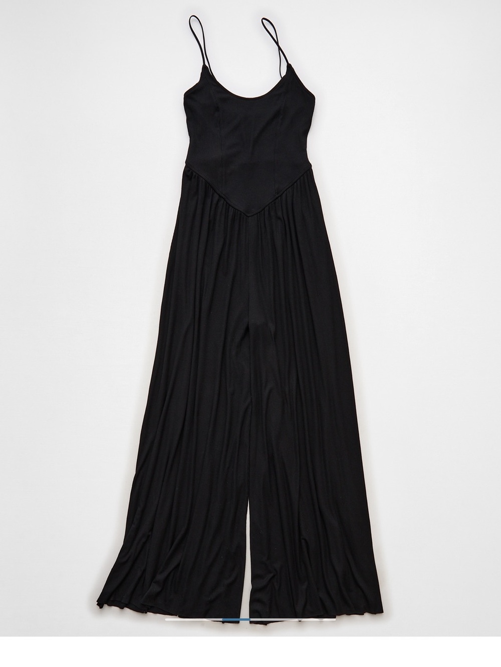 American Eagle Outfitters Black Wide-Leg Jumpsuit with Spaghetti Straps